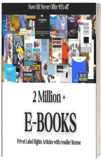 2 Million+ eBooks & PLR Articles Mega Bundle | With Resell Rights